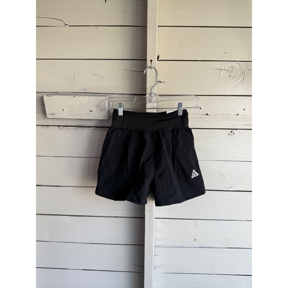 Nike ACG Kids Shorts Black Loose Fit Moisture Graphic Reveal HJ0702-010 Size M